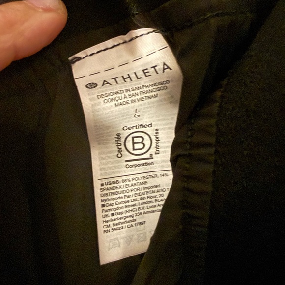 Athleta Black and Blue Midi swing Skirt - Picture 6 of 6